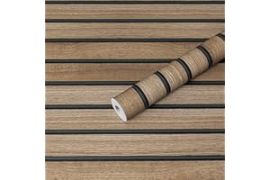 Hode Papier Adhesif pour Meuble Effet Bois Marron 44x300cm, Papier Peint Adhesif Mural, Imperméable Film Revetement Autocollant Meuble Decoratif Armoire Porte Tableaux Mur de Chambre