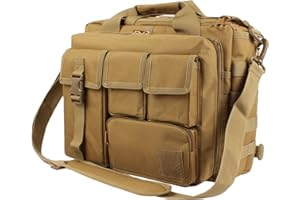 GES 15.6 inch Laptop Bag, Multi-funtion Men's Outdoor Tactical Nylon Shoulder Laptop Messenger Bag,Briefcase Handbags for Camera/Tablet/Notebook