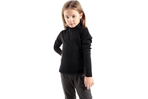 GW CLASSY OUTFIT Kids Boys Girls Polo Neck T Shirt Tops Unisex Kids Casual Turtle Neck Long Sleeve High Neck Tops