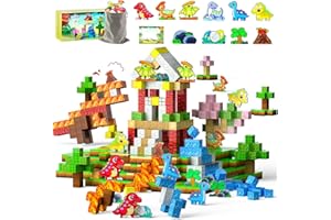 suihuooo Magnetic Blocks - 110PCS Dinosaur Toys Magnetic Building Blocks for Kids Birthday, Magnet Toys for Kids 3 4 5 6 7 8 9 Boys & Girls