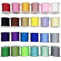 PATIKIL 1,5mm x 109 Iarde Nylon Raso Corda Nylon Perline Stringa Annodare Corda Catena Intrecciata Fune per Bracciali Gioielli Rifinitura Nodo Cinese Cielo Blu