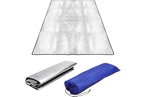 YOUNTHYE Aluminium liggunderlag skummattor 100 x 200 cm vikbar isoleringsmatta camping tältmatta vattentät termomatt golvmatt