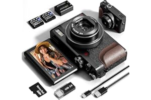 G-Anica 56MP Appareil Photo numérique, Appareil Photo pour la Photographie, Appareil Photo vidéo 4K, Appareil Photo vlogging pour Youtube, Appareil Photo Compact