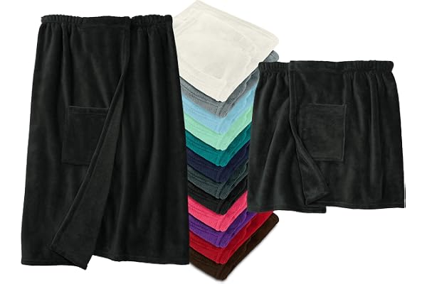 Laken24 Knälång bastumorgonrock med kardborreknäppning Elegant klassisk look 2 storlekar för män och kvinnor Flera färger