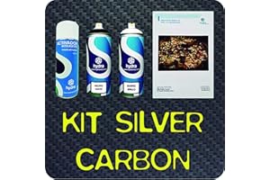 HYDRA WATER TRANSFER PRINTING Kit Hydro Dipping Kit Cubicatura kit Carbonio SILVER Pellicola Cubicatura Pellicole HFC-097 kit Water Transfer Printing kit