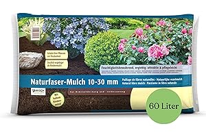 BLUMIXX Stauden- & Rosenmulch Naturfaser 60 Liter - Torffreier Premium Mulch für Garten, Hochbeet & Balkon Feuchtigkeitsspeichernd & Schutz vor Austrocknung, die nachhaltige Alternative zu Rindenmulch