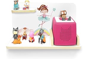 ‎STADTECKEN stadtecken® Kinder Regal für Musikbox I Motiv Pony Cool, klein I Geeignet für die Toniebox und ca. 25 Tonies I Geschenkidee I Hörspiel I zum Aufhängen oder Aufstellen (Tänzerin, klein)