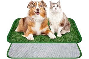 WANDGU Lettiera riutilizzabile per cani, tappeto erboso artificiale 50 x 70 cm, alta qualità, per cane balcone, terrazza, giardino