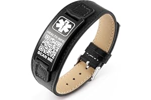 Theluckytag Medical Alert Necklace for Men Women Kids - 19'' Medical Necklace Engraved QR Code Medical ID Necklace - More Space Custom Online Emergency Medical Info