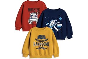 minicult Boy's & Girl's Cotton Round Neck Sweatshirt for Light Winters