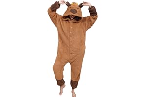 LATH.PIN Pyjamas Jumpsuit Panda Unisex Erwachsene Tier Onesie Cosplay Halloween Karneval Kostüme Damen Schlafanzug Tierkostüme Winter