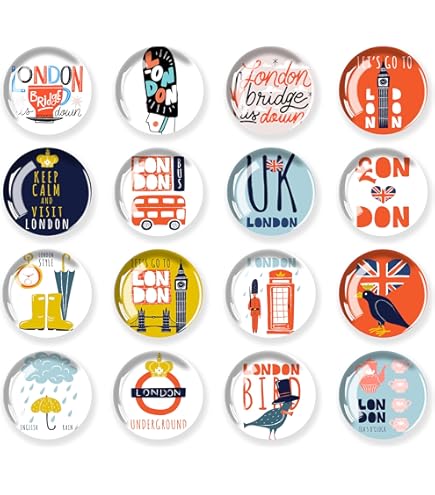 Magneti Frigorifero Londra - 5 Pezzi Dipinti A Mano, Soggetti Iconici - Foto 9