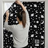 Yelmzir Portable Blackout Blind with Suction Cups, Stick On Blackout Blinds for Windows, Adjustable No Drill Temporary Black 