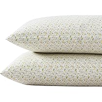 Laura Ashley Biancheria da letto reversibile in cotone con federe abbinate, leggera decorazione per la casa per tutte le stagioni, verde/bianco, king size