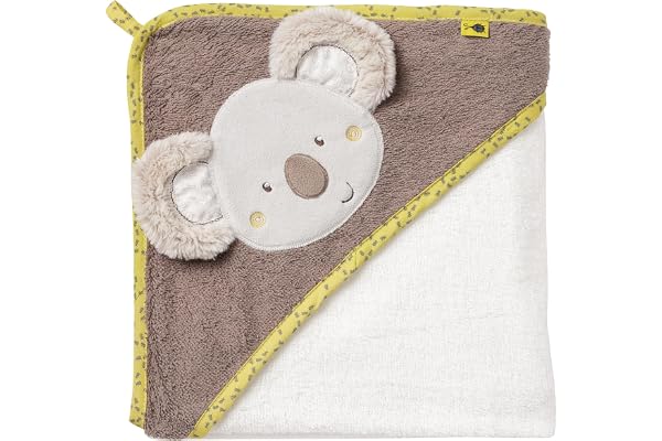 Fehn Serviette de Bain koala - en Tissu Éponge avec Capuche et Adorable Motif de koala - Poncho Absorbant et Douillet - pour Bébés et Tout-Petits dès 0 Mois