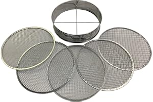 Selections Stainless Steel Garden Potting Bonsai Compost Soil Sieve with 5 Filters