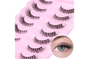 LVMIXWIG Künstliche Wimpern,Lashes Natürliche Wimpern Cat Eye Lashes Natural Look Wimpern Extensions Falsche Wimpern