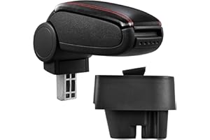 PRO-TEC Accoudoir central Pro Tec avec compartiment de rangement, rembourré, noir/gris.