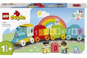 LEGO DUPLO Pociąg z cyferkami — nauka liczenia 10954 | klocki z liczbami, zabawka edukacyjna, prezent dla chłopca i dziewczynki 18m+, nauka liczenia, 23 elementy
