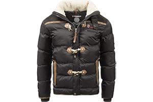 Geographical Norway Herren Steppjacke Winterjacke S - 7XL – Gefütterter Warmer Anorak - Outdoor Jacke für den Winter/Herbst im Bundle mit UD Beanie
