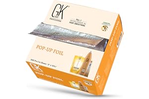 GK Hair Pop-up Foil with Box of 500 Sheets for Hairs Coloring – Premium Silver Aluminum Foil for Hair Highlighting, Coloring, and Dyeing