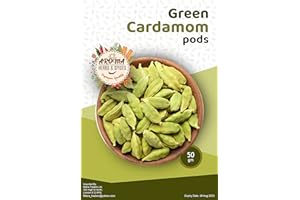 AROMA HERBS & SPICES SUPREME QUALITY Vainas de cardamomo verde | Vainas Elaichi | Elaichi verde | Natural | Bold | Calidad suprema | 50 g |