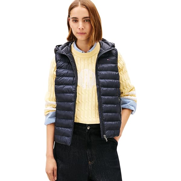 TOM TAILOR Damen Puffer-Weste Mit Kapuze - Nachhaltig, Regular Fit, Mit Druckknöpfen