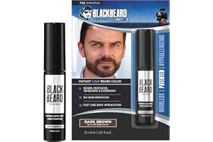 Blackbeard for Men - temporär borste på färg 12 ml 0,40 oz (mörkbrun, 1 pack)