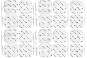 axion - 20 Elettrodi Pads 5x5 cm - Universali compatibili con elettrostimolatore TENS e EMS con attacco a cavetti da 2 mm