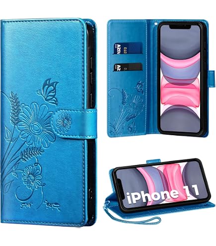 TOMYOU Flip Case Für IPhone 11 – Mit Kartenfach, Magnetischem Verschluss, Lederhülle Stoßfest