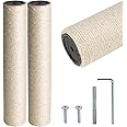 Dimaka 2 Cat Scratching Post Replacement Poles, Cardboard and Sisal, 13.4in, 34cm