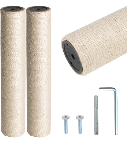 Base De Remplacement Pour Arbre à Chat - 26x26cm, Surface Pelucheuse, Compatible Vis M8/M10