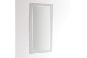 ARHome Specchiera Parete Modern, 120 x 60, Bianco Frassinato, Specchio Parete Muro, Made in Italy