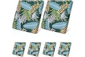 LIVEGO Lot de 6 housses de coussin de canapé d'extérieur extensibles pour coussins de meubles de terrasse, housses de canapé douces, housses de siège flexibles et protections durables