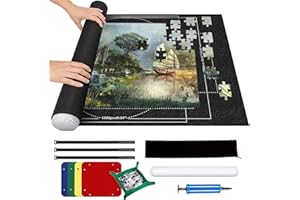 KMLJOEE Fieltro Puzzle Roll 3000 Piezas - 1.5mm de Grosor, Tapete para Puzzles, Guarda Puzzle para Adultos y Niños, Enrollar Rompecabezas, Estera Portátil, Mat Felt