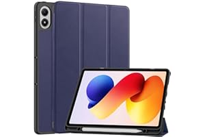 ProCase Funda Giratoria para Xiaomi Redmi Pad 2 Pro 12.1" 2025, Carcasa Protectora de Piel con Rotación 360° y Función Soporte, Funda Folio con Cierre Magnético- Marina