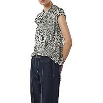 comma Satijnen blouse met plooien, 8102, 46