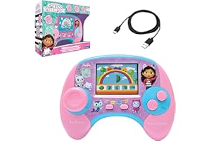 Lexibook, Gabby i Magic House, Power Console, Dwujęzyczna Francuska, Angielska Konsola do Gier Edukacyjnych z 100 Aktywnościami, Kolorowy Ekran, JCG100GDHi1, Różowy, Niebieski