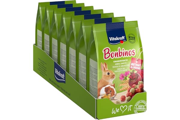 Vitakraft Bonbinos - Friandises Betterave Rouge et Luzerne pour tous les Rongeurs - 40 g