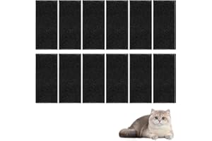 KWINFEI 12 Pièces Filtres à Charbon Actif pour Litière de Chat, Filtres Anti-Odeur pour Bac à Litière, Filtre Charbon Litiere Chat, Filtre à Charbon pour Hotte Aspirante, Absorbant et Durable