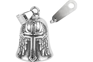 Omoojee Motorcycle Bell for Luck, Bell with Hanger, Drive Safe for Bikers Riders