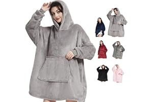 DAWANYI Oversized Blanket Hoodie Women's Wearable Giant Throw Blanket Sweatshirt Robe Large Pockets,Sherpa Fleece Super Soft Comfortable Warm,Suit for Women Girls Adults Men Boys Children