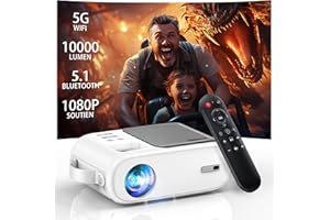 2025 New Mini Projecteur, XIWBSY 10000 Lumen WiFi Bluetooth Videoprojecteur Portable, 1080P Full HD Supportée, Video Home Cinéma, Mini Retroprojecteur Compatible avec Android/iOS/TV Stick/Miracast