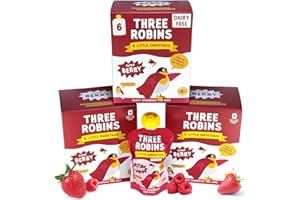 Three Robins Super Berry healthy snacks - Real Fruit & Veg blended with Oats for Kids On the Go, No Added Sugar, Lunchbox Friendly, Dairy Free & Fortified (18 x 100g) - Little Smoothies