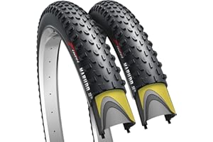 Fincci Bici Cubiertas MTB 29 x 2.1 Pulgadas - Par de Plegable Neumáticos 52-622 con 1mm Antipinchazos, Gomas 29" para Adulto Mountain bike, Eléctrica, Montaña Bicicleta - Pack de 2 para Ciclismo