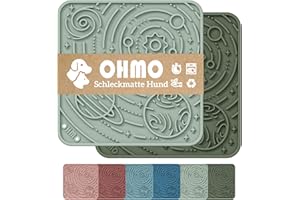 OHMO Schleckmatte Hund, Leckmatte für Welpen Katze - 2 Pcs Klein, für Haustier Angst Relief und langsam füttern, Lebensmittelqualität Silikon