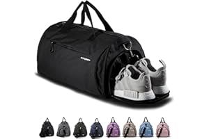 Fitgriff® Bolsa Deporte V1 Mujer y Hombre - Bolso de Gimnasio con Compartimento para Zapatos y Humeda, para Viaje, Entrenamiento - Gym Bag