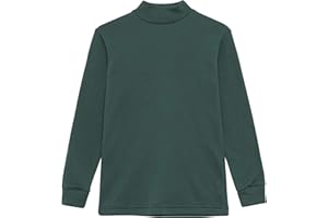 Channo Chemise de sous-vêtement Thermique pour Enfants à col Haut et à Manches Longues, Couleurs Unies
