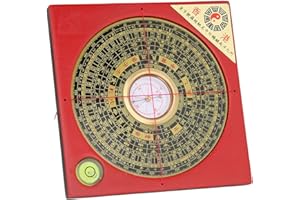 Jiawu Pan Chinois Feng Shui Luo, Boussole Ancienne Traditionnelle, Boussole Feng Shui 4"/Miroir Feng Shui Bagua, Métal Bagua Luo Pan for Survey Geomantic Omen Exorcise Evil Spirits Geomantic Omen Pan