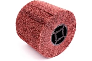 Atoplee Non-Woven Abrasive Polishing Flap Burnishing Wheel 120x100mm for Wire Drawing Metal Iron Aluminum Polishing (320#)